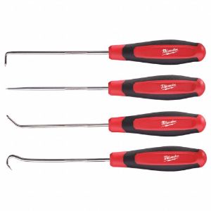MILWAUKEE 48-22-9215 Pick and Hook Set, 4 Pieces, 8-19/64 Inch Length | CE9TLV 55MN30