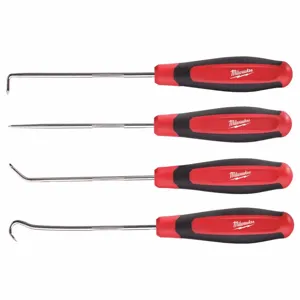 MILWAUKEE 48-22-9215 Pick and Hook Set, 4 Pieces, 8-19/64 Inch Length | CE9TLV 55MN30