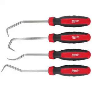 MILWAUKEE 48-22-9217 Hose Pick Set, Chrome Vanadium Steel, 4 Pieces, 11 1/2 Inch Overall Length | CR3WAH 798GF4