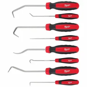 MILWAUKEE 48-22-9218 Hook and Pick Set, Chrome Vanadium Steel, 8 Pieces, 11 1/4 Inch Overall Length | CR3WAG 798GF5