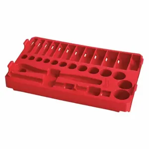 MILWAUKEE 48-22-9481T Ratchet And Socket Tray, 7 11/16 Inch Width, 12 Inch Depth, 1 5/8 Inch Height, Red | CT3PBZ 60RJ96