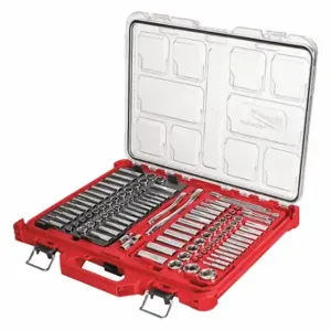 MILWAUKEE 48-22-9486 Ratchet & Socket Set, 1/4 X 3/8 Inch Drive Size, 106 PK | CT3PBE 60RK08