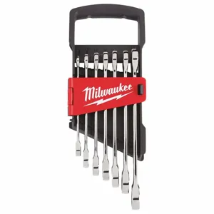 MILWAUKEE 48-22-9506 Ratcheting Combination Wrench Set, Metric, 7 Pieces, 12 Points | CE9QWA 55MN28