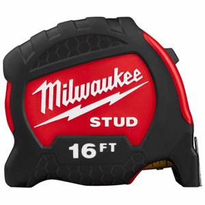 MILWAUKEE 48-22-9716 Tape Measure, 16 ft Blade Length, 1 5/16 Inch Blade Width, in/ft, Closed, ABS Plastic | CT3PPG 55ED65
