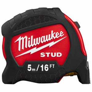 MILWAUKEE 48-22-9717 Tape Measure, 16 ft 5 m Blade Length, 1 5/16 Inch Blade Width, in/ft/ mm/cm/m, Closed | CT3PPM 55ED69