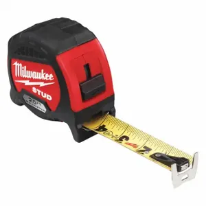 MILWAUKEE 48-22-9725M Tape Measure, 25 ft Blade Length, 1 5/16 Inch Blade Width, in/ft, Closed, ABS Plastic | CT3PQP 55ED67