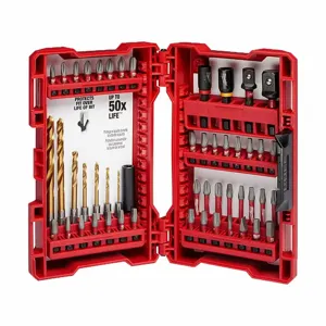 MILWAUKEE 48-32-4013 Screwdriver Bit Set, Screwdriver Bit Set, 50 PK, 1/4 Inch Hex Shank Size, Steel | CU4WUW 48ZJ62