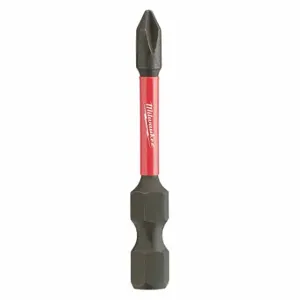 MILWAUKEE 48-32-4160 Power Bit, Ph1 Fastening Tool Tip Size, 2 Inch Bit Length, 1/4 Inch Hex Shank Size, 25 PK | CV2PEM 437V42