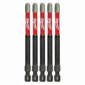 MILWAUKEE 48-32-4566 PH3 Driver Bits, PH 3 Fastening Tool Tip Size, 3 1/2 Inch Overall Bit Length, Hex Shank | CV2PFA 60HU26