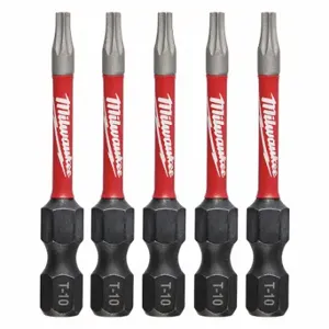 MILWAUKEE 48-32-4682 T10 Driver Bits, T10 Fastening Tool Tip Size, 2 Inch Overall Bit Length | CV2PEX 60HU43