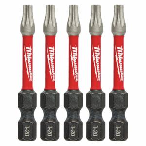 MILWAUKEE 48-32-4684 T20 Driver Bits, T20 Fastening Tool Tip Size, 2 Inch Overall Bit Length | CV2PFE 60HU45