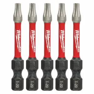 MILWAUKEE 48-32-4684 T20 Driver Bits, T20 Fastening Tool Tip Size, 2 Inch Overall Bit Length | CV2PFE 60HU45