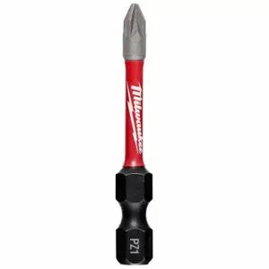 MILWAUKEE 48-32-4831 Power Bit, #1 Fastening Tool Tip Size, 2 Inch Bit Length, 1/4 Inch Hex Shank Size | CV2PEF 52WR94