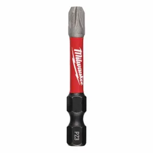 MILWAUKEE 48-32-4833 Power Bit, #3 Fastening Tool Tip Size, 2 Inch Bit Length, 1/4 Inch Hex Shank Size | CV2PEK 52WR96