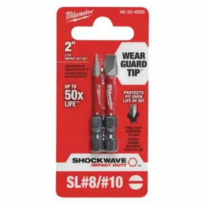 MILWAUKEE 48-32-4920 Power Bit, Power Bit Set, 1/4 Inch Hex Shank Size, Steel, 2 PK | CU4WUC 52WR84