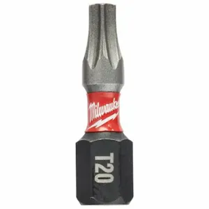 MILWAUKEE 48-32-5011 Insert Bit, T20 Fastening Tool Tip Size, 1 Inch Overall Bit Length | CV2PED 52WR86