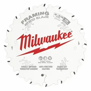 MILWAUKEE 48-40-0522 Circular Saw Blade, 5 3/8 Inch Blade Dia, 16 Teeth, 0.102 Inch Cut Width | CT3HHV 490R71