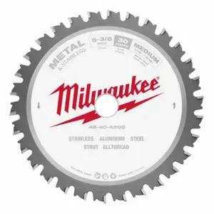 MILWAUKEE 48-40-4205 Circular Saw Blade, 5 3/8 Inch Blade Dia, 30 Teeth, 0.063 Inch Cut Width | CT3HHW 56LA45