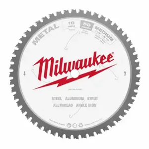 MILWAUKEE 48-40-4260 Circular Saw Blade, 10 Inch Blade Dia, 50 Teeth, 0.079 Inch Cut Width | CT3HHF 56LA54