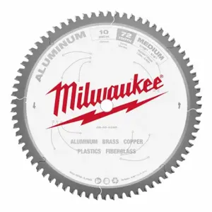 MILWAUKEE 48-40-4360 Circular Saw Blade, 10 Inch Blade Dia, 72 Teeth, 0.11 Inch Cut Width, 5/8 Inch Arbor Size | CT3HHK 56LA62