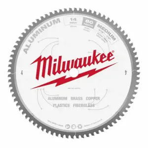 MILWAUKEE 48-40-4370 Circular Saw Blade, 14 Inch Blade Dia, 80 Teeth, 0.126 Inch Cut Width, 1 Inch Arbor Size | CT3HJX 56LA64