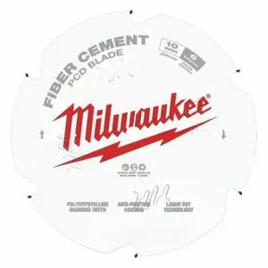 MILWAUKEE 48-40-7010 Circular Saw Blade, 10 Inch Blade Dia, 6 Teeth, 0.079 Inch Cut Width, 5/8 Inch Arbor Size | CT3HHH 490R96