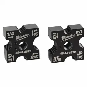 MILWAUKEE 48-44-2872 Die Set, 1/4 Inch Smallest Thread Size, 1/2 Inch Largest Thread Size, 3 Dies Inch Set | CT3JPR 54XX73