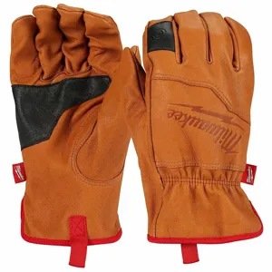 MILWAUKEE 48-73-0010 Goatskin Leather Work Gloves, Size S | CT2UUN 327WL9