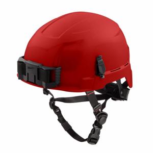 MILWAUKEE 48-73-1309 Hard Hat, Climbing Head Protection, ANSI Classification Type 2, Class E, Red, No Graphics | CT3KPW 787VC9