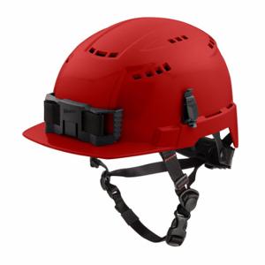 MILWAUKEE 48-73-1328 Hard Hat, Front Brim Head Protection, ANSI Classification Type 2, Class C, Red | CT3KTD 787VE2