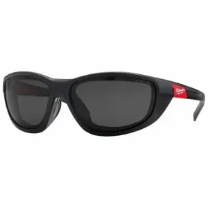 MILWAUKEE 48-73-2045 Safety Glasses, Polarized, Wraparound Frame, Full-Frame, Polarized, Black, Red, Unisex | CT3NMJ 55FF02