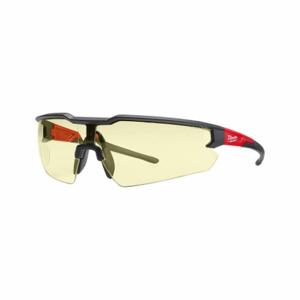 MILWAUKEE 48-73-2101 Safety Glasses, Anti-Scratch, No Foam Lining, Wraparound Frame, Half-Frame, Black, Unisex | CT3NLM 793K60