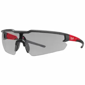 MILWAUKEE 48-73-2106 Safety Glasses, Anti-Scratch, No Foam Lining, Wraparound Frame, Half-Frame, Gray, Black | CT3NLP 787UF9