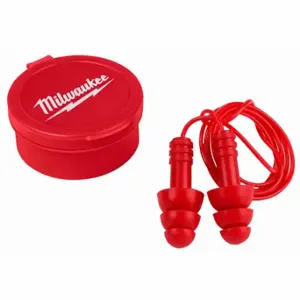 MILWAUKEE 48-73-3151 Corded Ear Plug Pairs, Reusable, PK 3, 26 Db Nrr, Corded, Reusable | CT3NAL 327WU7