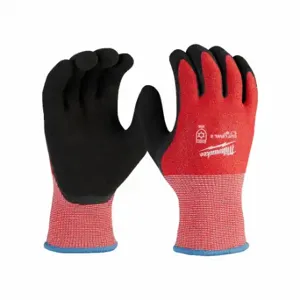 MILWAUKEE 48-73-7922 Knit Gloves, Size L, Palm, Double Dipped, Latex, Palm, Latex, Acrylic, Sandy | CT3MMK 787RG7