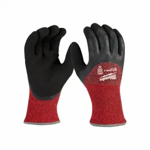 MILWAUKEE 48-73-7940B Knit Gloves, Size S, 3/4, Double Dipped, Latex, 3/4, Latex, Acrylic, Red, 12 PK | CT3MLL 787RH4