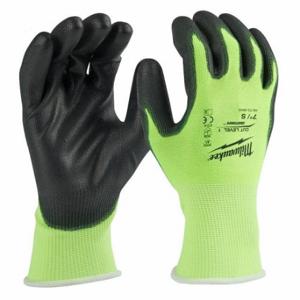 MILWAUKEE 48-73-8912 Work Gloves, L 9, Smooth, Polyurethane, Palm, Dipped, ANSI Abrasion Level 3, Knit Cuff | CT3KGR 787UN1