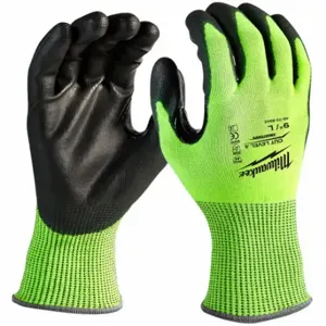 MILWAUKEE 48-73-8943B Knit Gloves, Size XL, ANSI Cut Level A4, Palm, Dipped, Nitrile, HPPE, 12 PK | CT3MMC 327WL6