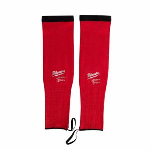 MILWAUKEE 48-73-9031 Cut-Resistant Sleeves, Ansi/Isea Cut Level A3, Hppe, Red, Sleeve, Knit Cuff | CT3PAG 787UP9