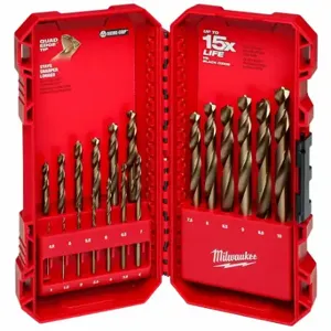 MILWAUKEE 48-89-2530 Drill Bit Set, 1 mm Smallest Drill Bit Size, 9 mm Largest Drill Bit Size, 19 Drill Bits | CT3JTT 800W40