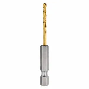 MILWAUKEE 48-89-4604 Drill Bit, 7/64 Inch Drill Bit Size, 7/8 Inch Flute Length, 1/4 Inch Shank Hex Size, 2 PK | CT3JYH 45KM71