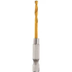 MILWAUKEE 48-89-4605 Twist Drill Bit, 1/8 Inch, High Speed Steel, 29/32 Inch Depth, Hex Shank Type | CD3KET 45KM72