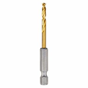 MILWAUKEE 48-89-4606 Drill Bit, 9/64 Inch Drill Bit Size, 15/16 Inch Flute Length, 1/4 Inch Shank Hex Size | CT3JXH 45KM73