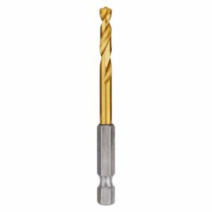 MILWAUKEE 48-89-4609 Drill Bit, 3/16 Inch Drill Bit Size, 1 1/8 Inch Flute Length, 1/4 Inch Shank Hex Size | CT3JYG 45KM76