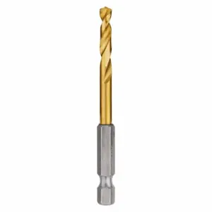 MILWAUKEE 48-89-4609 Drill Bit, 3/16 Inch Drill Bit Size, 1 1/8 Inch Flute Length, 1/4 Inch Shank Hex Size | CT3JYG 45KM76