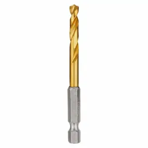 MILWAUKEE 48-89-4610 Drill Bit, 13/64 Inch Drill Bit Size, 1 3/4 Inch Flute Length, 1/4 Inch Shank Hex Size | CT3JWM 45KM77