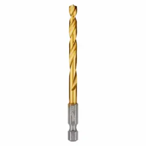 MILWAUKEE 48-89-4611 Drill Bit, 7/32 Inch Drill Bit Size, 2 1/4 Inch Flute Length, 1/4 Inch Shank Hex Size | CT3JXB 45KM78