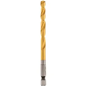 MILWAUKEE 48-89-4613 Twist Drill Bit, 1/4 Inch, High Speed Steel, 2-15/32 Inch Depth, Hex Shank Type | CD3KEU 45KM80