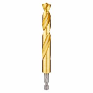 MILWAUKEE 48-89-4629 Drill Bit, 1/2 Inch Drill Bit Size, 3 5/16 Inch Flute Length, 1/4 Inch Shank Hex Size | CT3JWH 45KM94