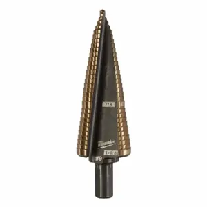 MILWAUKEE 48-89-9289 Step Drill Bit, 2 Hole Sizes, 7/8 Inch to 1 1/8 Inch, 3/4 Inch Step Increments, Hex Shank | CT3PKQ 780U06